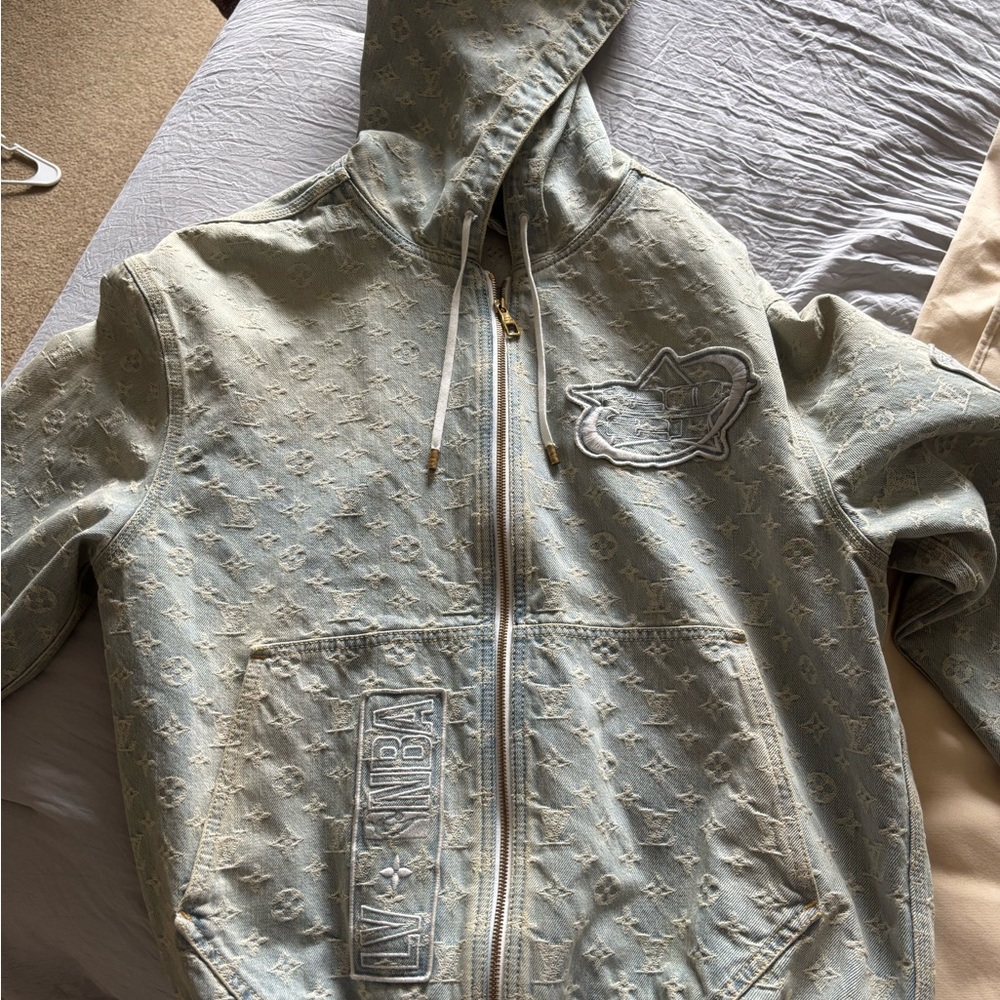 Louis Vuitton Light Blue Monogram Hoodie